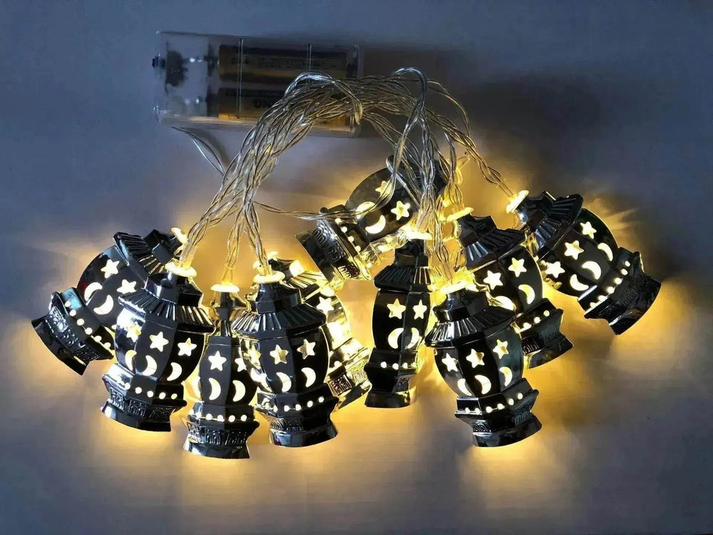 Middle East Arab Arab Ramadan Wrought Iron LED Palace Lantern String Light - EX-STOCK Canada