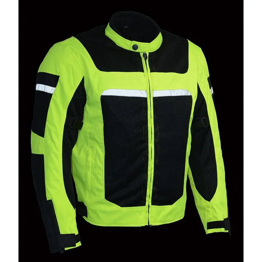 جاكيت سباق من جلد ميلووكي للرجال مع مزيج من الشبك والنايلونEX-STOCK Canada