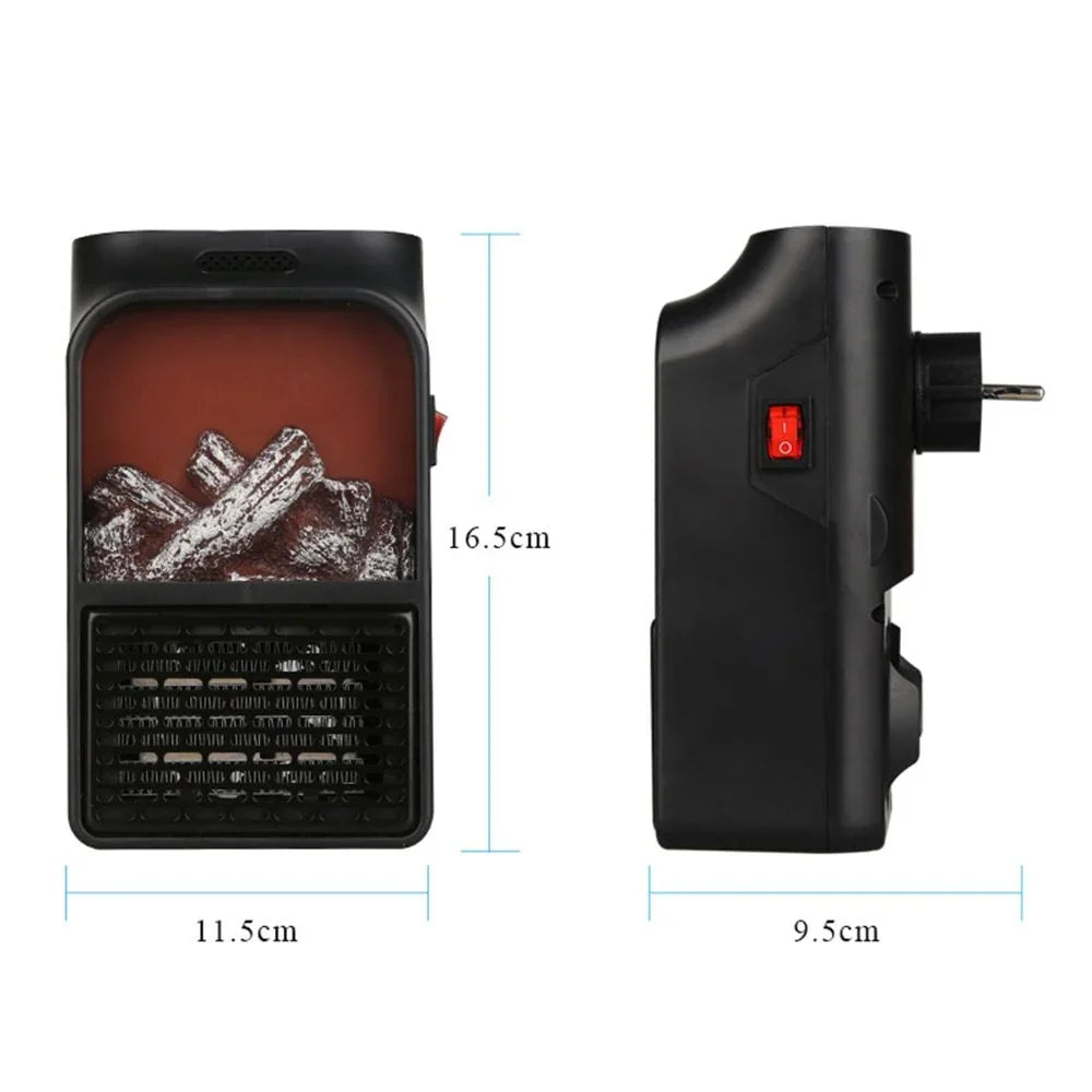 Mini Electric Fireplace Heater Electric Heater with Log Flame Effect Warm Air Heater Fanr 220V 50Hz EX-STOCK Canada