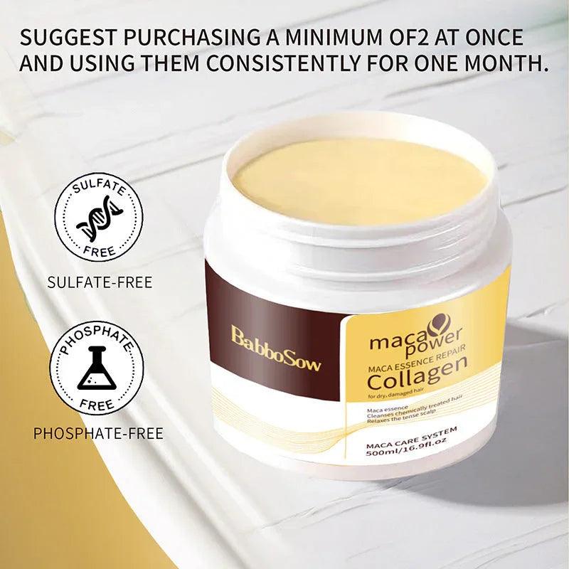 Moisturizing Collagen Hair Mask Hydrating Soft Nourishment Cream Deep Cleansing Hair Care Essential Oil EX-STOCK Canada