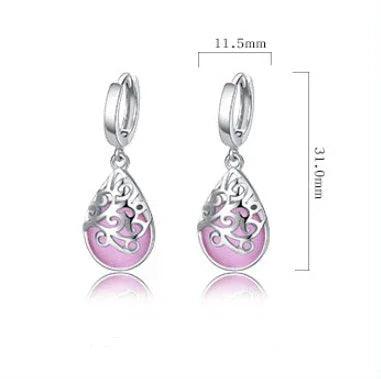 Boucles d'oreilles en larmes d'opale lunaire argentEX-STOCK Canada