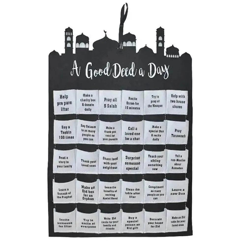 Calendario da parete in tessuto Mubarak Eid Ramadan - EX-STOCK Canada