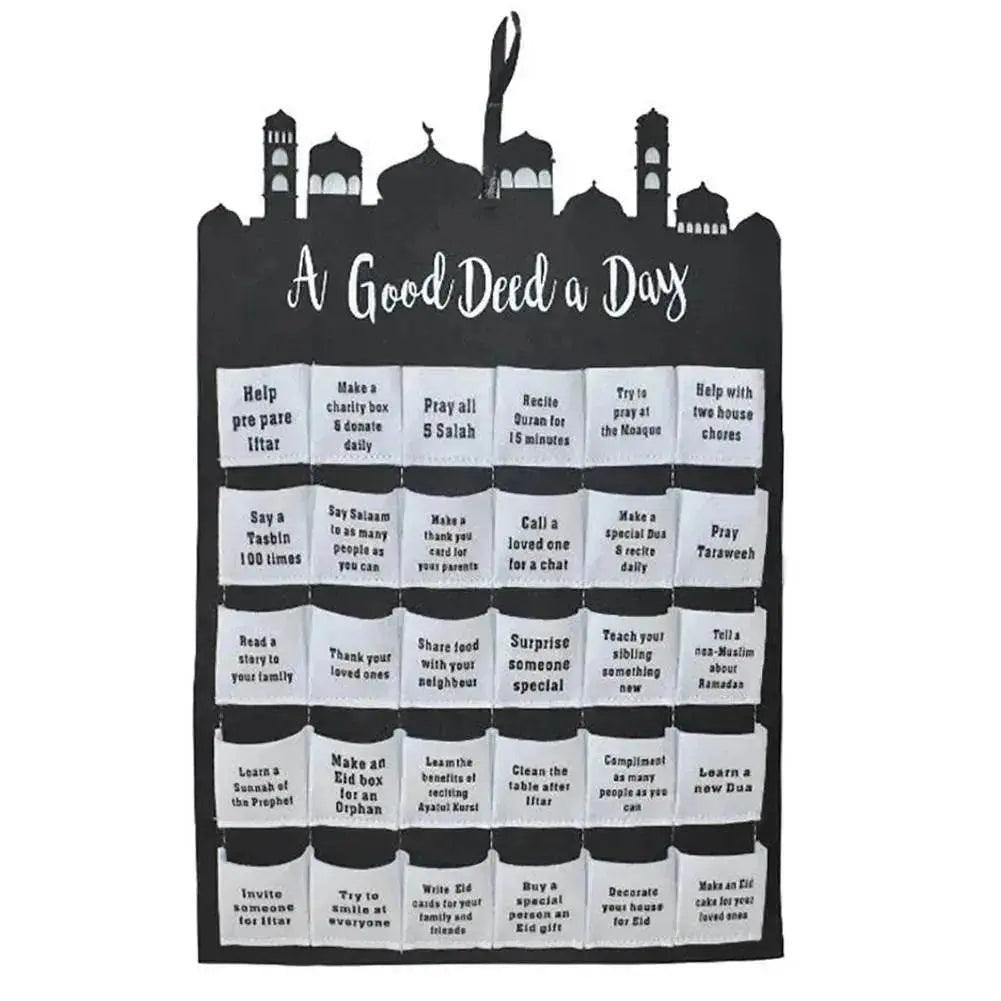 Mubarak Eid Ramadan Fabric Wall Calendar - EX-STOCK Canada