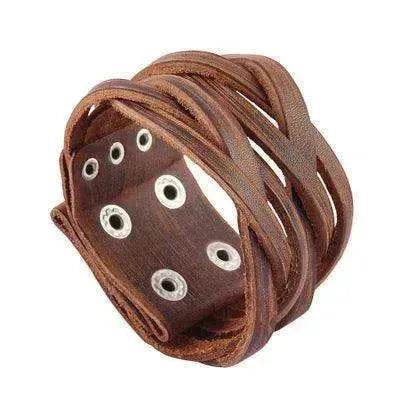 Multi-layer Vintage Cowhide Rope Men's Bracelet - EX-STOCK Canada