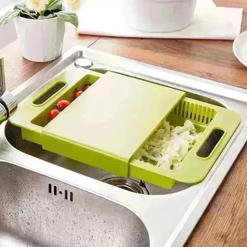 Multifunction Chopping Blocks Sinks Drain Basket Cutting Board Vegetable & Meat Kitchen Accessories - EX-STOCK CANADA