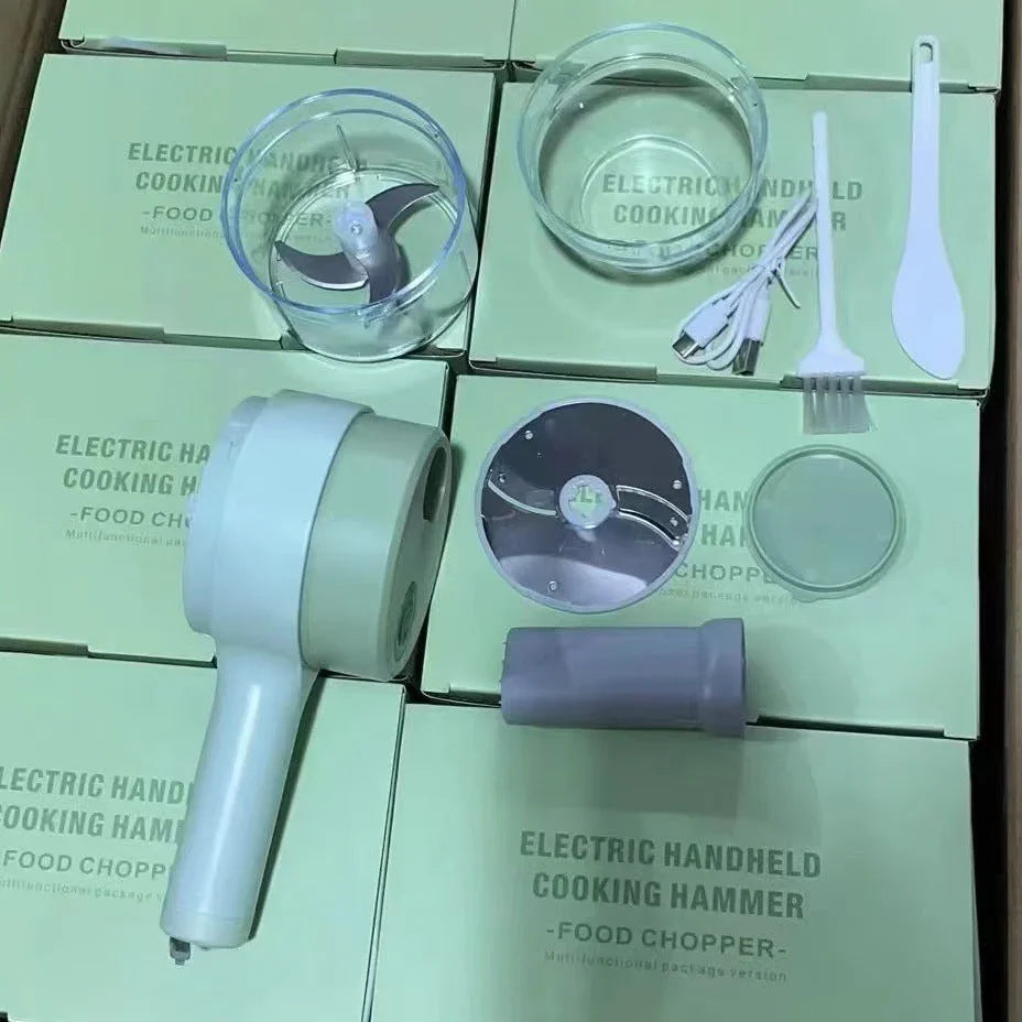 Multifunctional Household Slice Electric Garlic Pounding Chopper EX-STOCK Canada