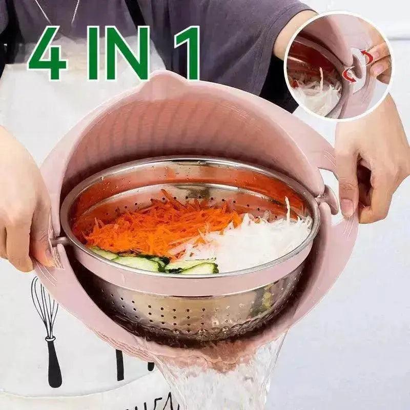 Panier de lavage rotatif créatif multifonctionnel pour la cuisine et la maison - EX-STOCK Canada