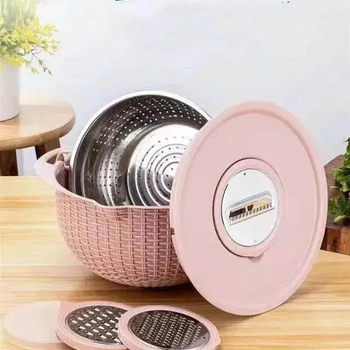 Multifunctional Kitchen Creative Household Rotating Washing Basket - EX-STOCK Canada