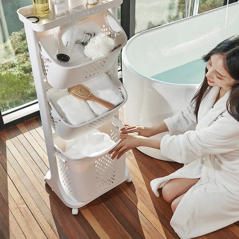 Panier à linge multifonctionnel mobile pliable Panier à vêtements sales RangementEX-STOCK Canada