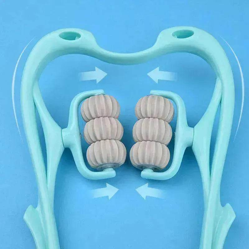 Multifunctional Manual Six-wheel Neck Massager Massage Relieve Roller Massage Tool - EX-STOCK Canada