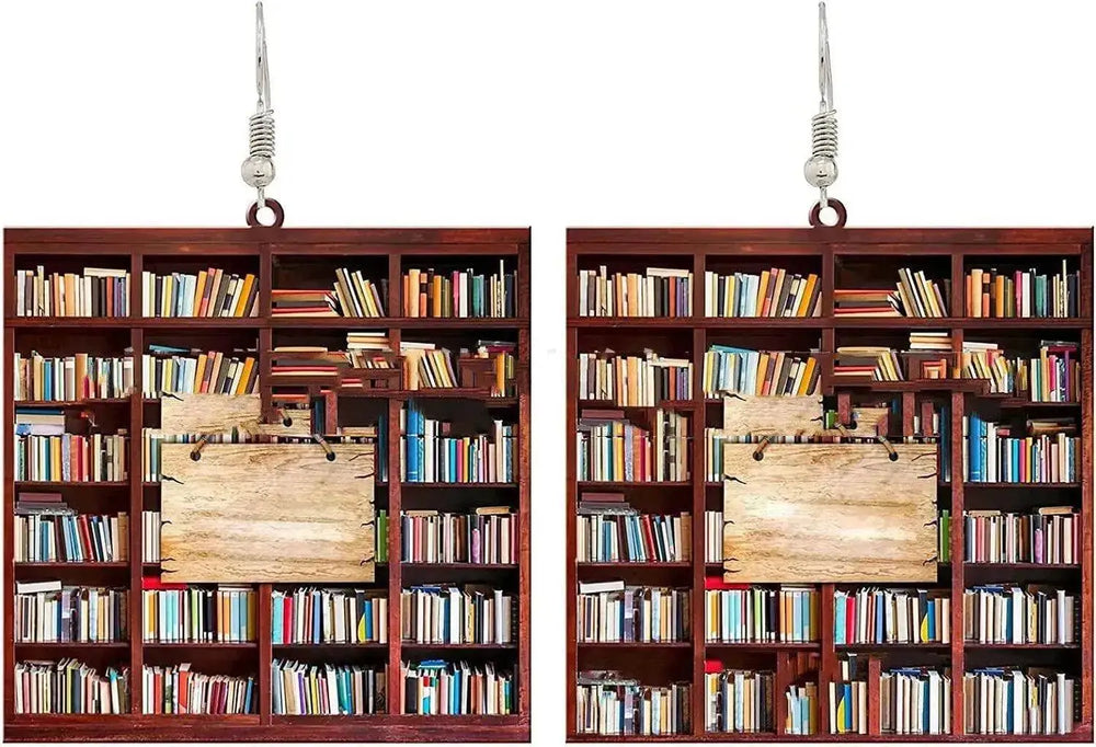 New Book Lovers Heart Librarian Earring - EX-STOCK Canada