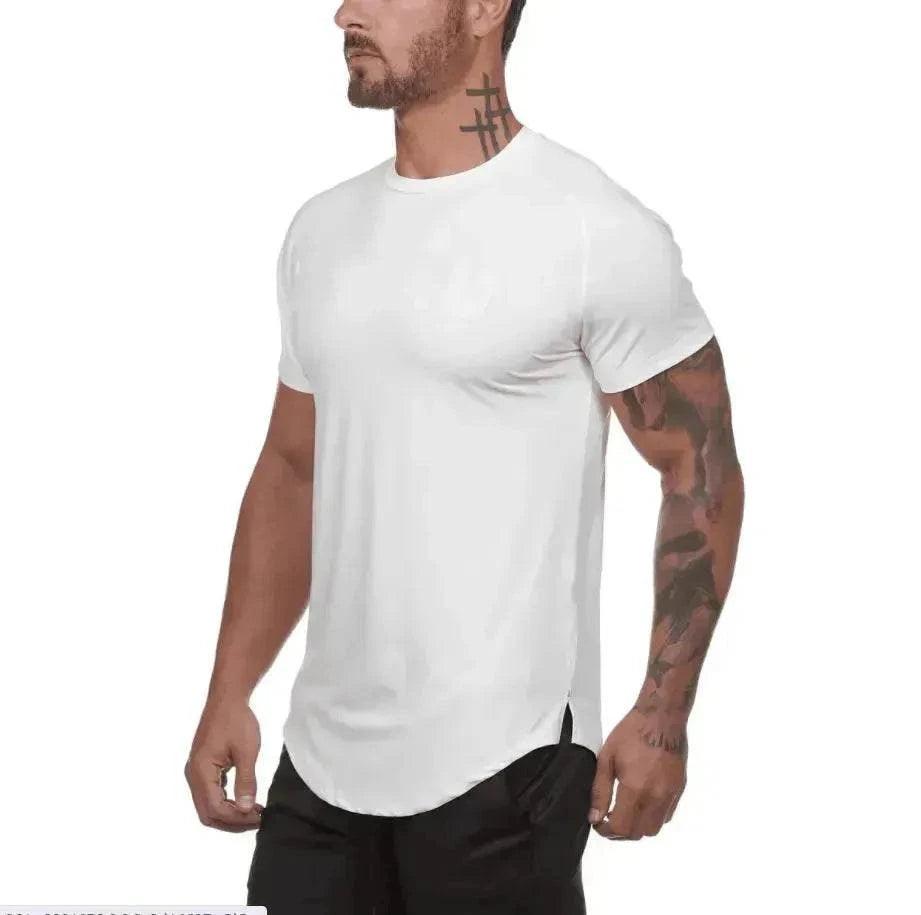 Neue Sportbekleidung Einfarbige Shirts Maßgeschneiderte Herren Fitness Sportbekleidung - EX-STOCK Canada