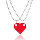 New Heart Shaped Stitching Acrylic Couple Necklace - EX-STOCK Canada