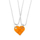 New Heart Shaped Stitching Acrylic Couple Necklace - EX-STOCK Canada