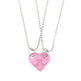 New Heart Shaped Stitching Acrylic Couple Necklace - EX-STOCK Canada