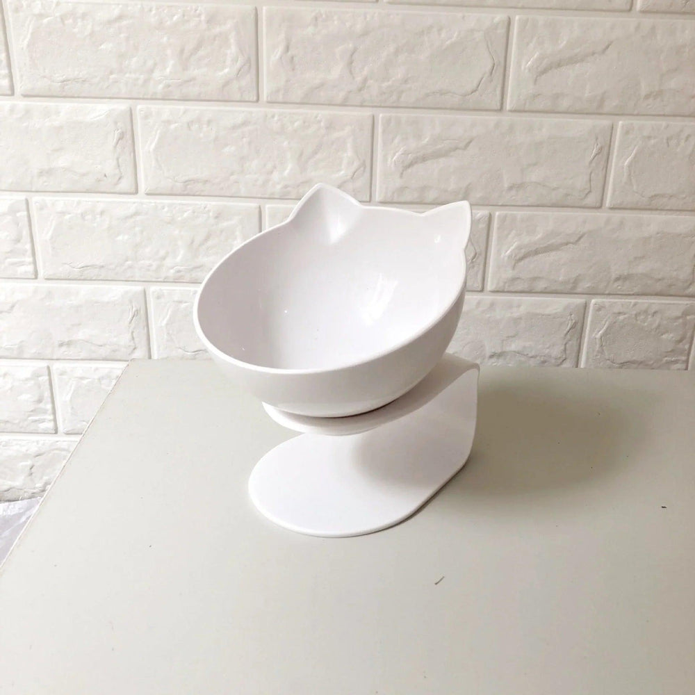 New Inclined Food Cat Ear Oblique Mouth Transparent Single Pet Bowl EX-STOCK Canada