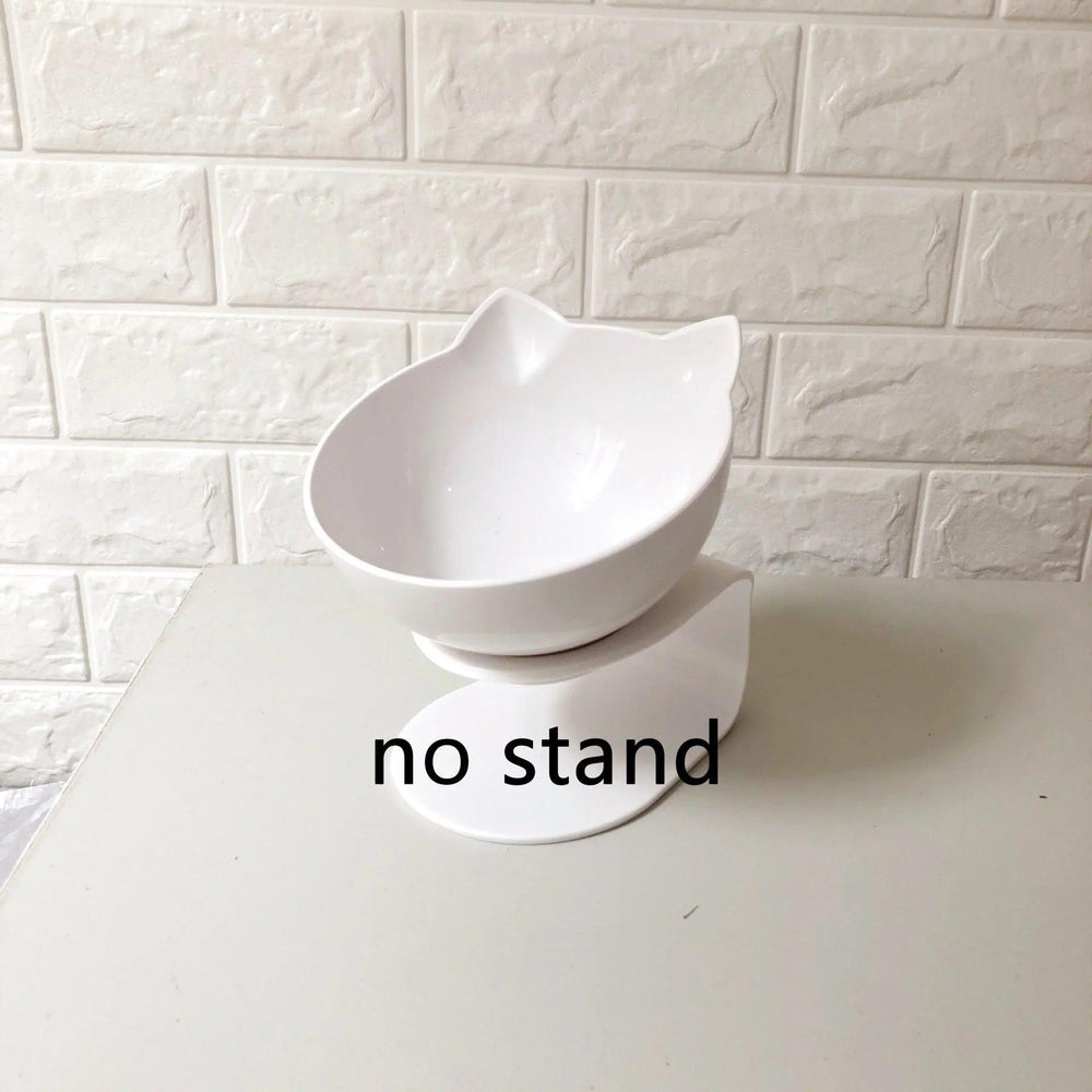 New Inclined Food Cat Ear Oblique Mouth Transparent Single Pet Bowl EX-STOCK Canada