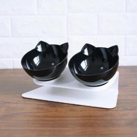 New Inclined Food Cat Ear Oblique Mouth Transparent Single Pet Bowl EX-STOCK Canada