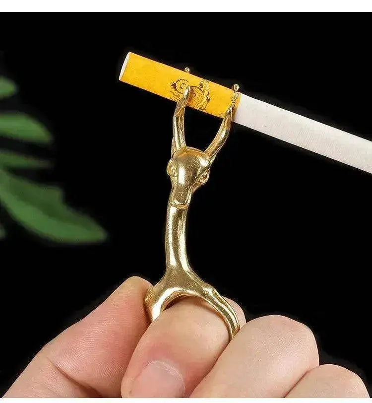 New Lucky Deer Anti-finger Smoked Yellow Release Finger Copper Ring - EX-STOCK Canada