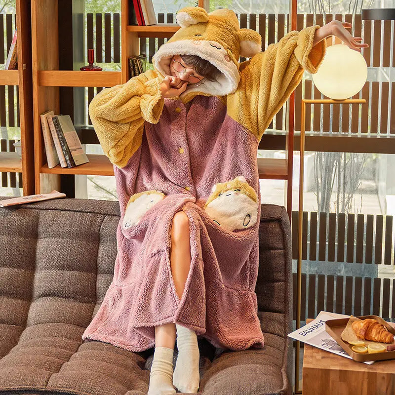 New Winter Coral Fleece Pajamas For Women - EX-STOCK Canada