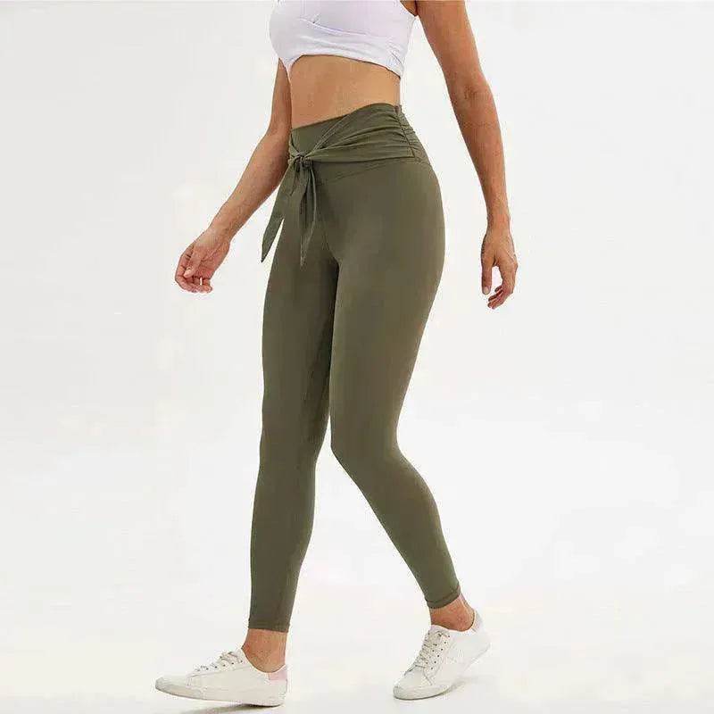 Nine-point legging yoga pants with straps - EX-STOCK Canada