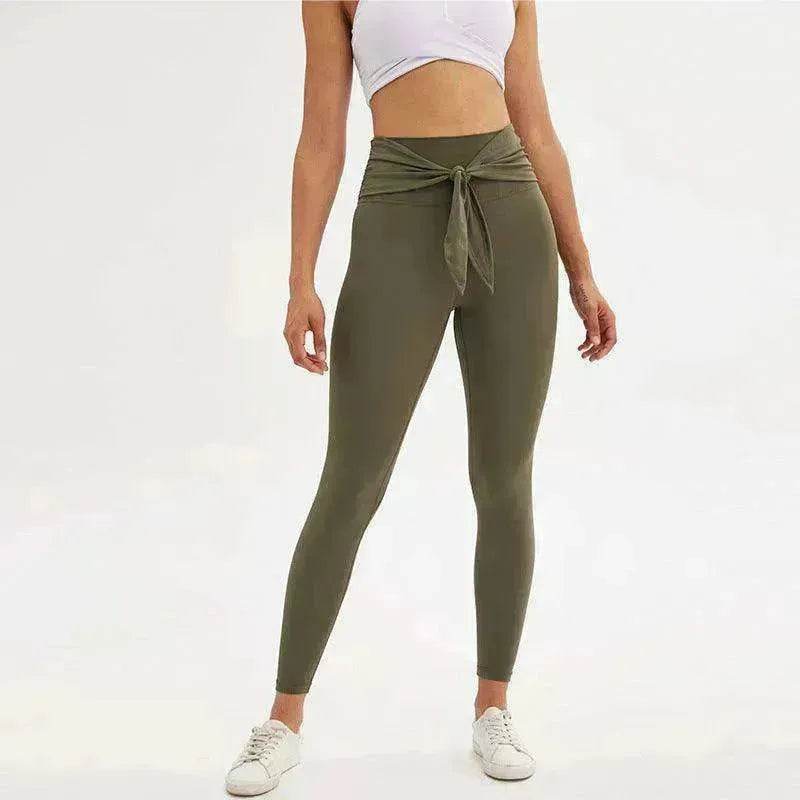 Nine-point legging yoga pants with straps - EX-STOCK Canada