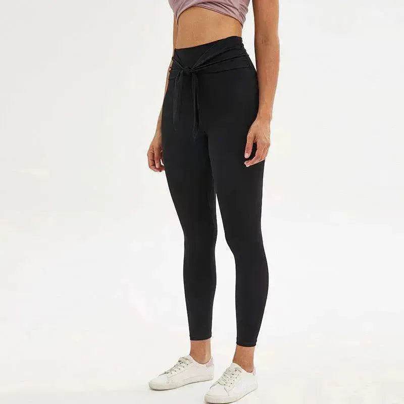 Nine-point legging yoga pants with straps - EX-STOCK Canada