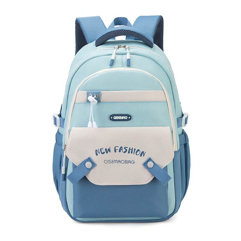 Colorful Contrast Schoolbag – Trendy Backpack for Students - EX-STOCK Canada