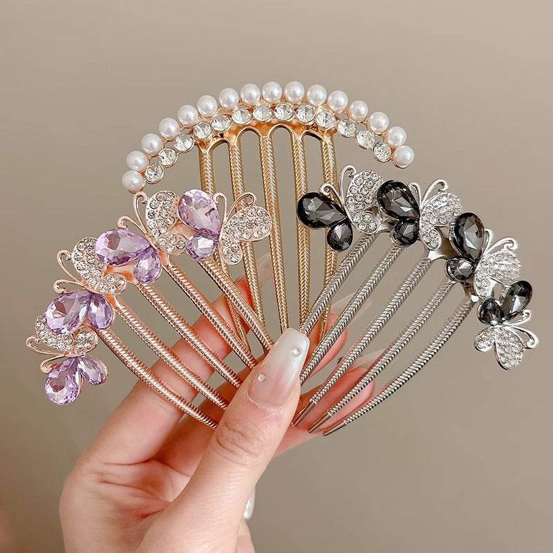 Butterfly Rhinestone Barrette Clip - EX-STOCK Canada