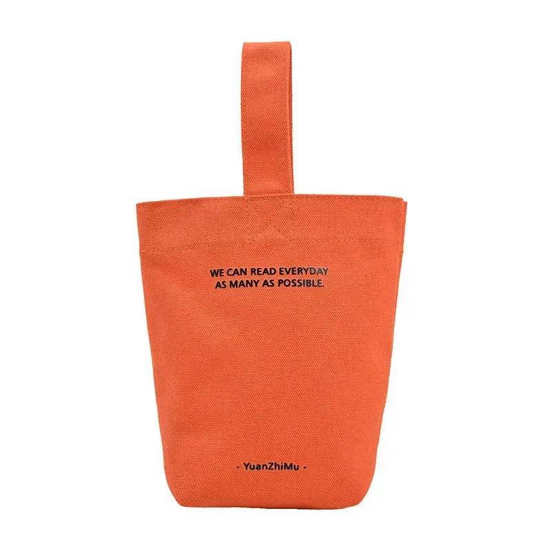 Canvas Lunch Solid Color Canvas Bag - EX-STOCK Canada