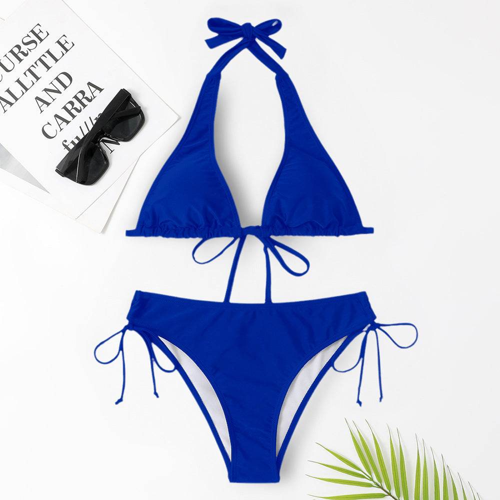 Sexy Bikini Swimsuit Strap Solid Color - EX-STOCK Canada