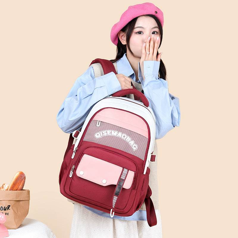 Fashion Color Contrast Leisure Travel Backpack - EX-STOCK Canada