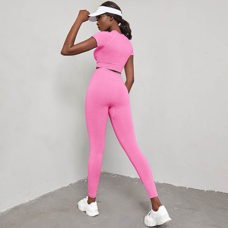 2pcs Quick-drying Workout Clothes High Waist Hip Lift Yoga Gym clothes for women - EX-STOCK Canada