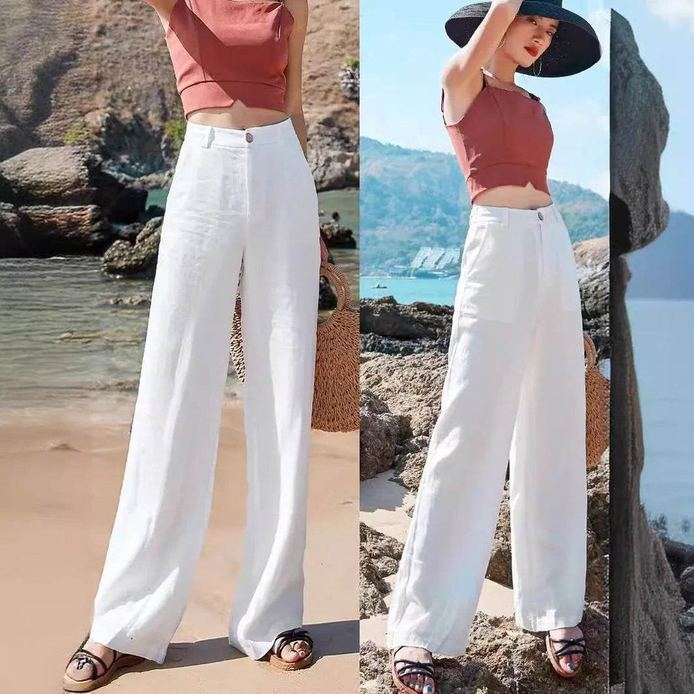 Fashion Summer Casual High waist plain trouser Pants For Women - EX-STOCK Canada