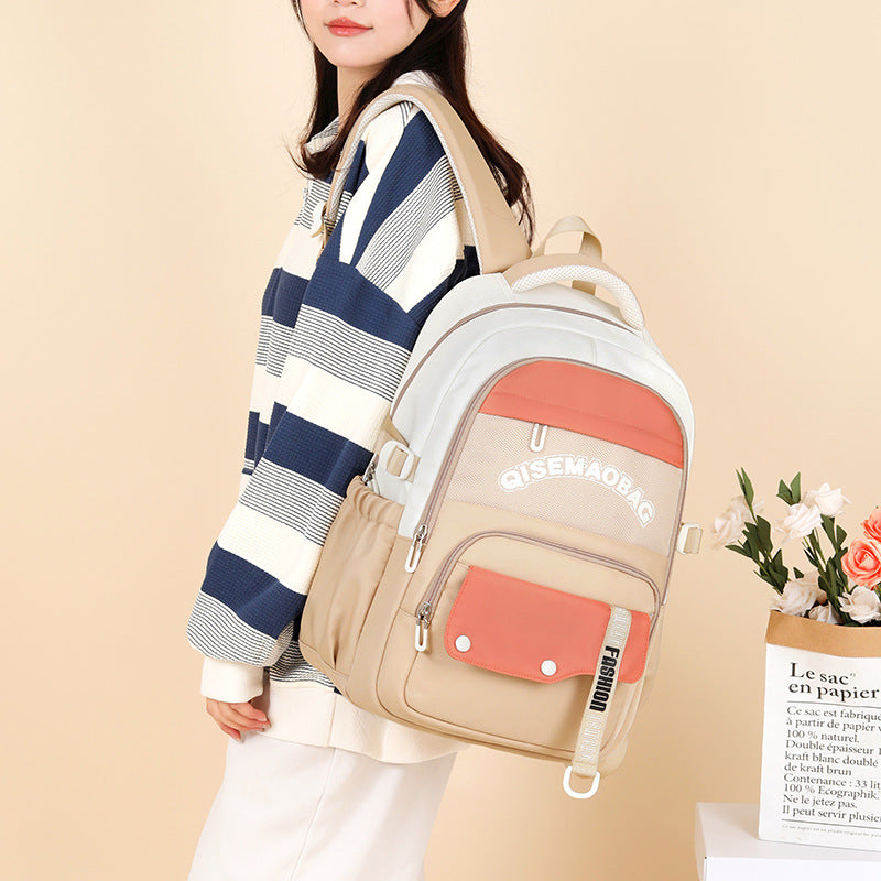 Fashion Color Contrast Leisure Travel Backpack EX-STOCK
