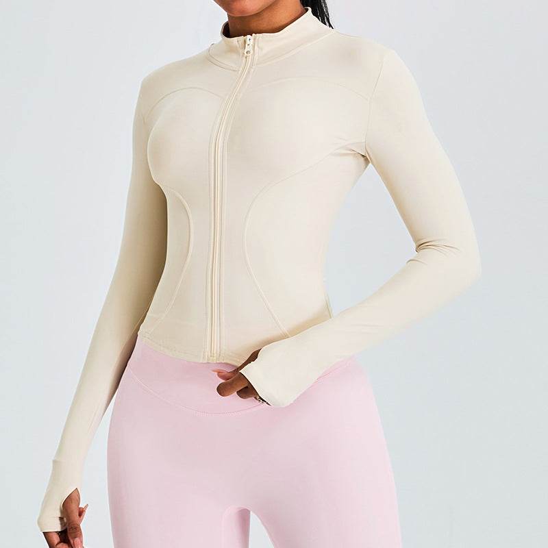 Autumn Winter Long Sleeve Zipper Slim fit Workout Top for women - EX-STOCK Canada