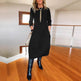 Autumn And Winter New All-matching Solid Color Loose Round-neck Long-sleeved Dress Women - EX-STOCK Canada