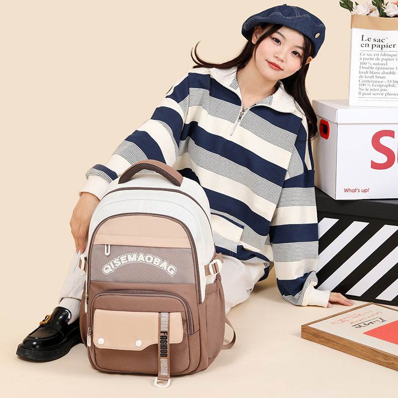 Fashion Color Contrast Leisure Travel Backpack - EX-STOCK Canada