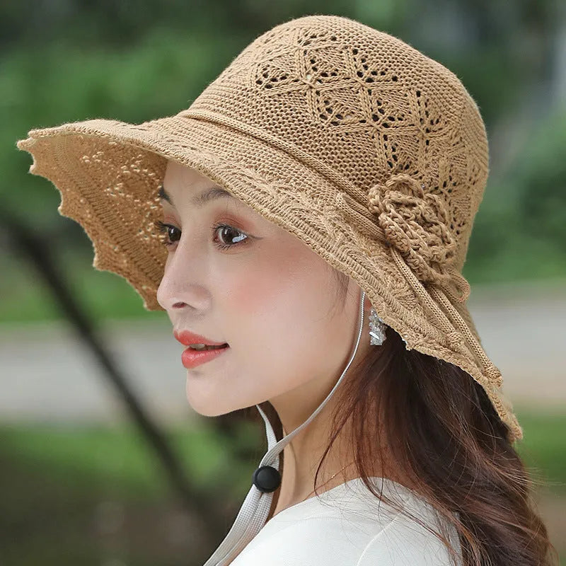 NOUVEAU Été extérieur Sunshade UV Protection largeur bord de gueule de soleil avec le couchet pour femmes
