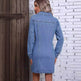 Retro Waist-controlled Slimming Long Sleeve Denim Dress - EX-STOCK Canada