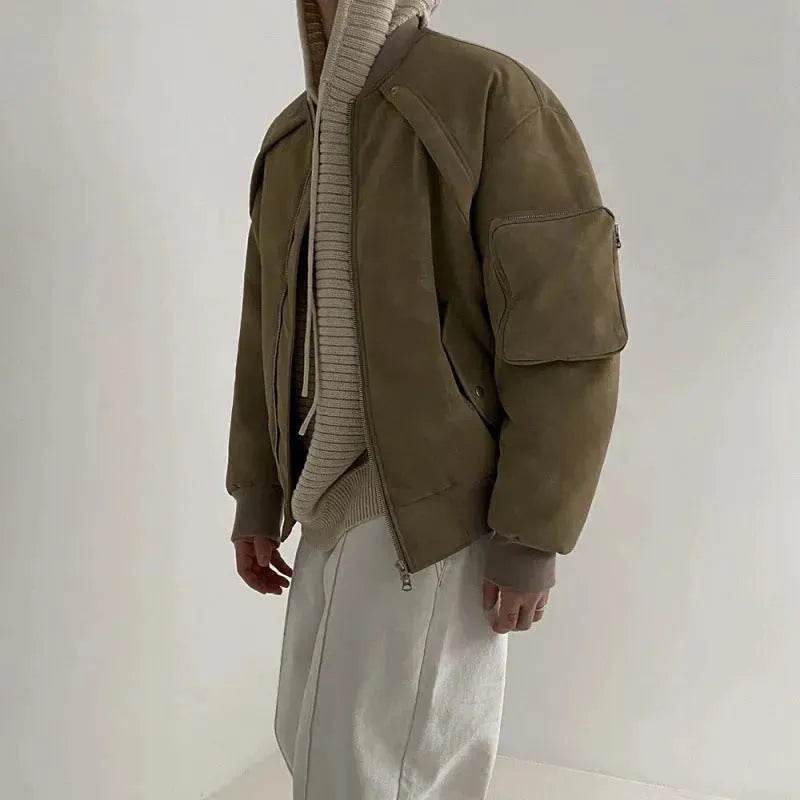 Retro Suede Street Hip pop Fashion Jacket for Men - EX-STOCK Canada