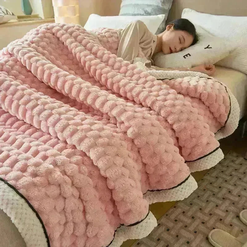 Coral Flannel Winter Thicken Thermal Cover Blanket - EX-STOCK CANADA