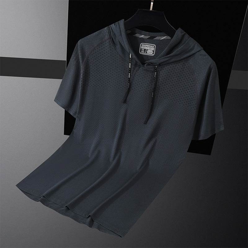 Quick-drying Hooded High Elastic Exercise Men's Workout Shirt - EX-STOCK Canada