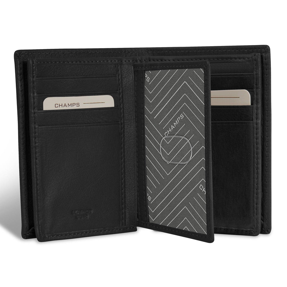 Portefeuille vertical en onyx / cuirEX-STOCK Canada