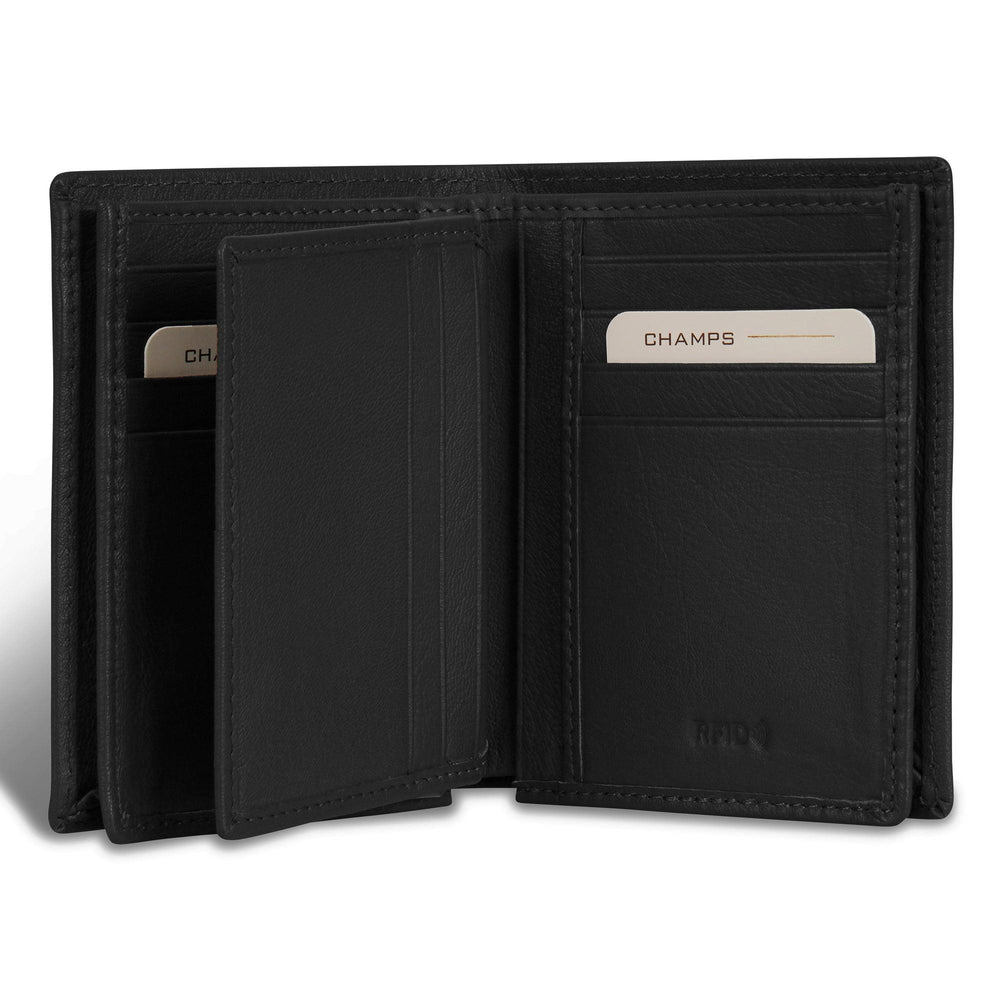 Portefeuille vertical en onyx / cuirEX-STOCK Canada