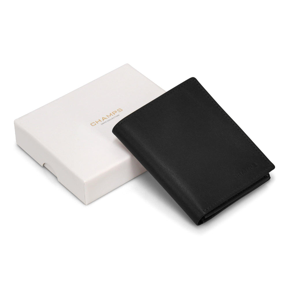 Portefeuille vertical en onyx / cuirEX-STOCK Canada
