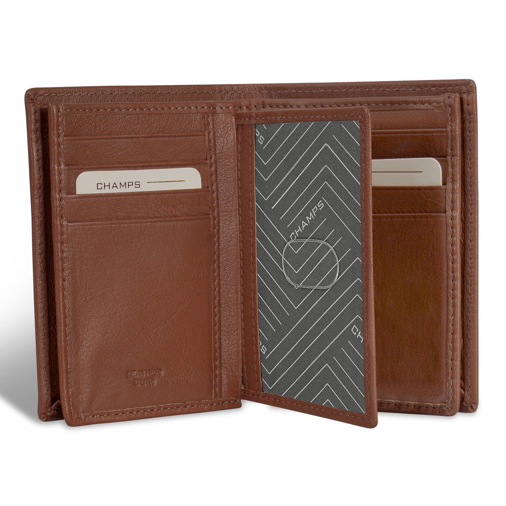 Portefeuille vertical en onyx / cuirEX-STOCK Canada