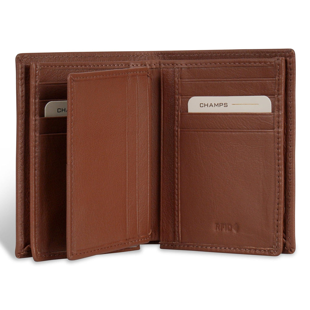 Portefeuille vertical en onyx / cuirEX-STOCK Canada