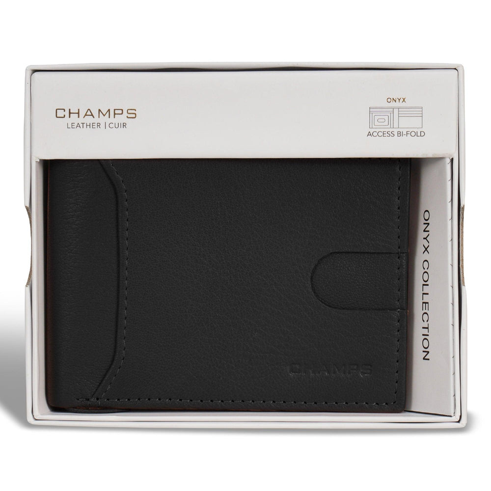 Cartera Bifold de Acceso de Cuero / ÓnixEX-STOCK Canada