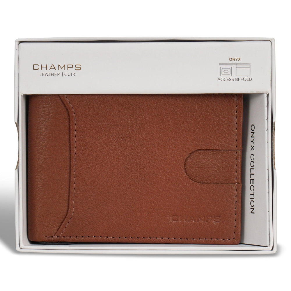 Cartera Bifold de Acceso de Cuero / ÓnixEX-STOCK Canada